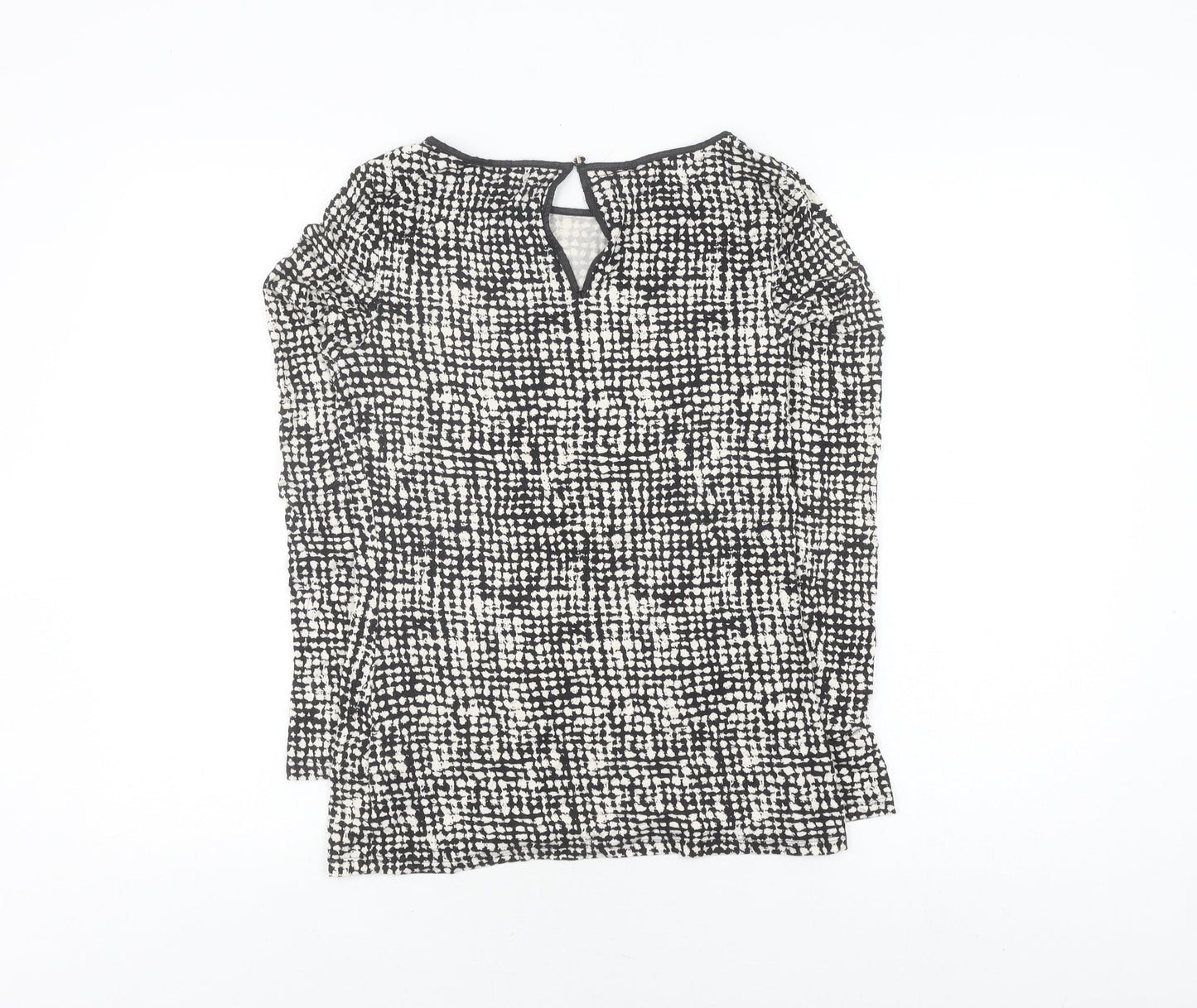 Oasis Women's Black Geometric Long Sleeve Top