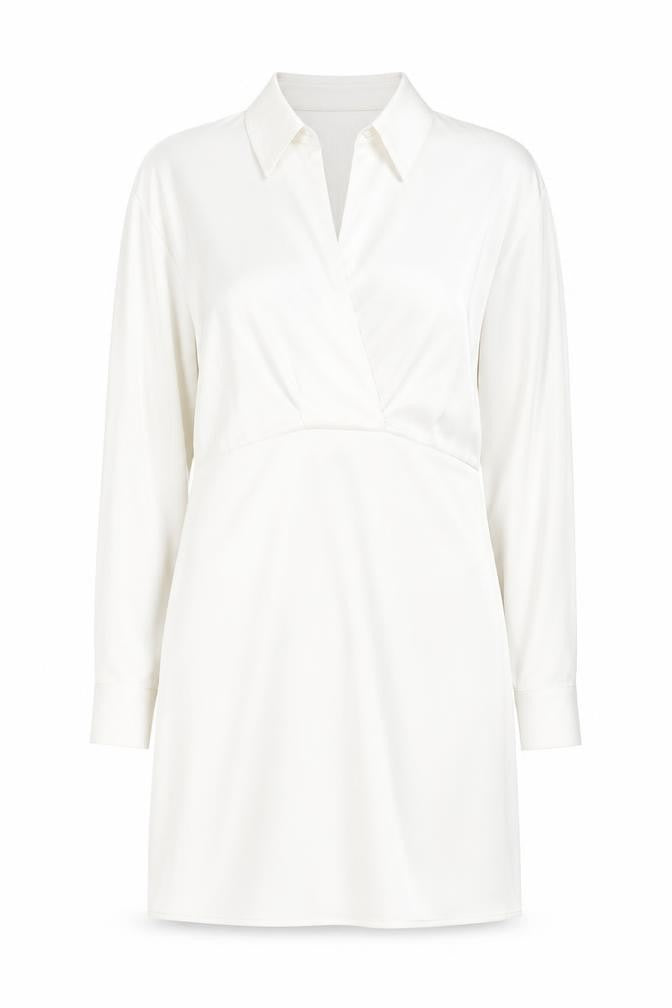 Zara Women's White XL Long Sleeve Dress