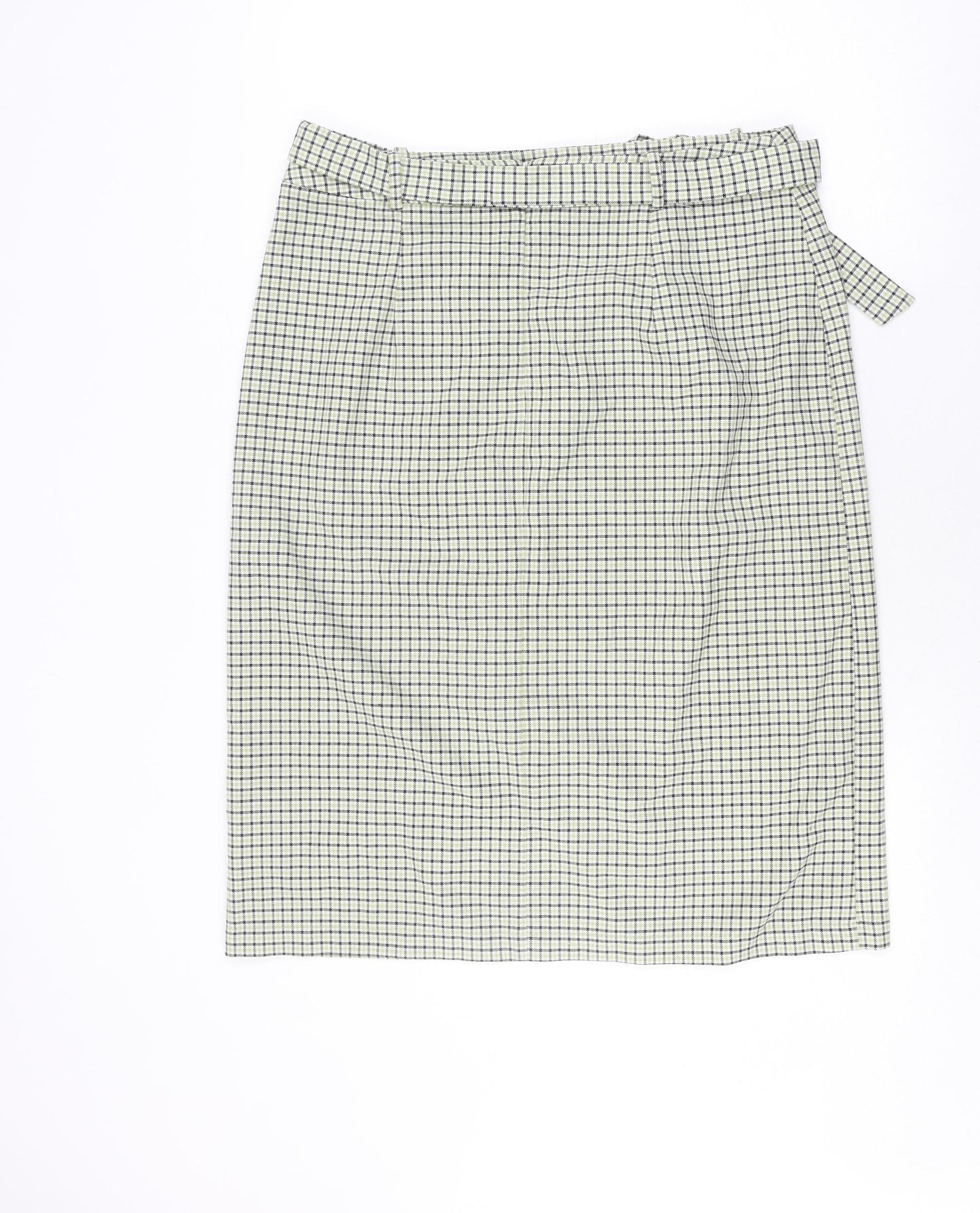 Topshop Women's Multicoloured Check Wrap Skirt Size 16