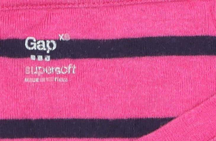 Gap Pink Striped Women's XS Long Sleeve T-Shirt