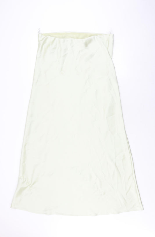ZARA Women's Ivory Zip Skirt XXL No Pattern