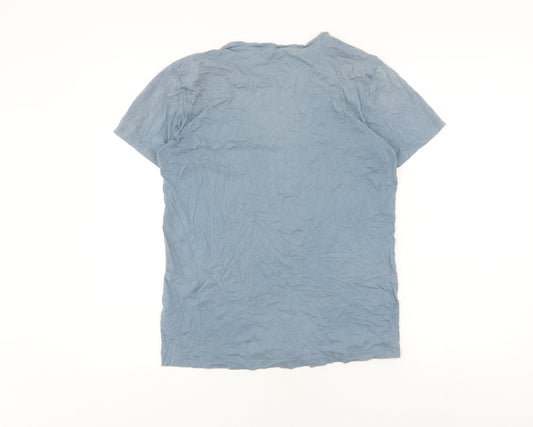 Jack & Jones Men's Blue Graphic Print T-Shirt, M