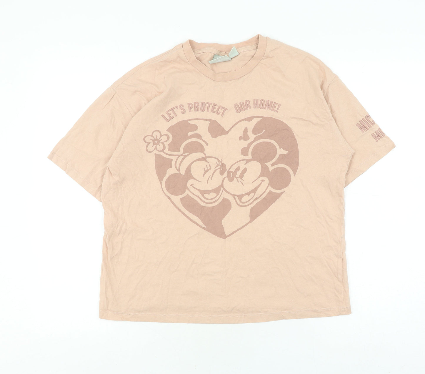 Disney Women's XS Beige Cartoon T-Shirt