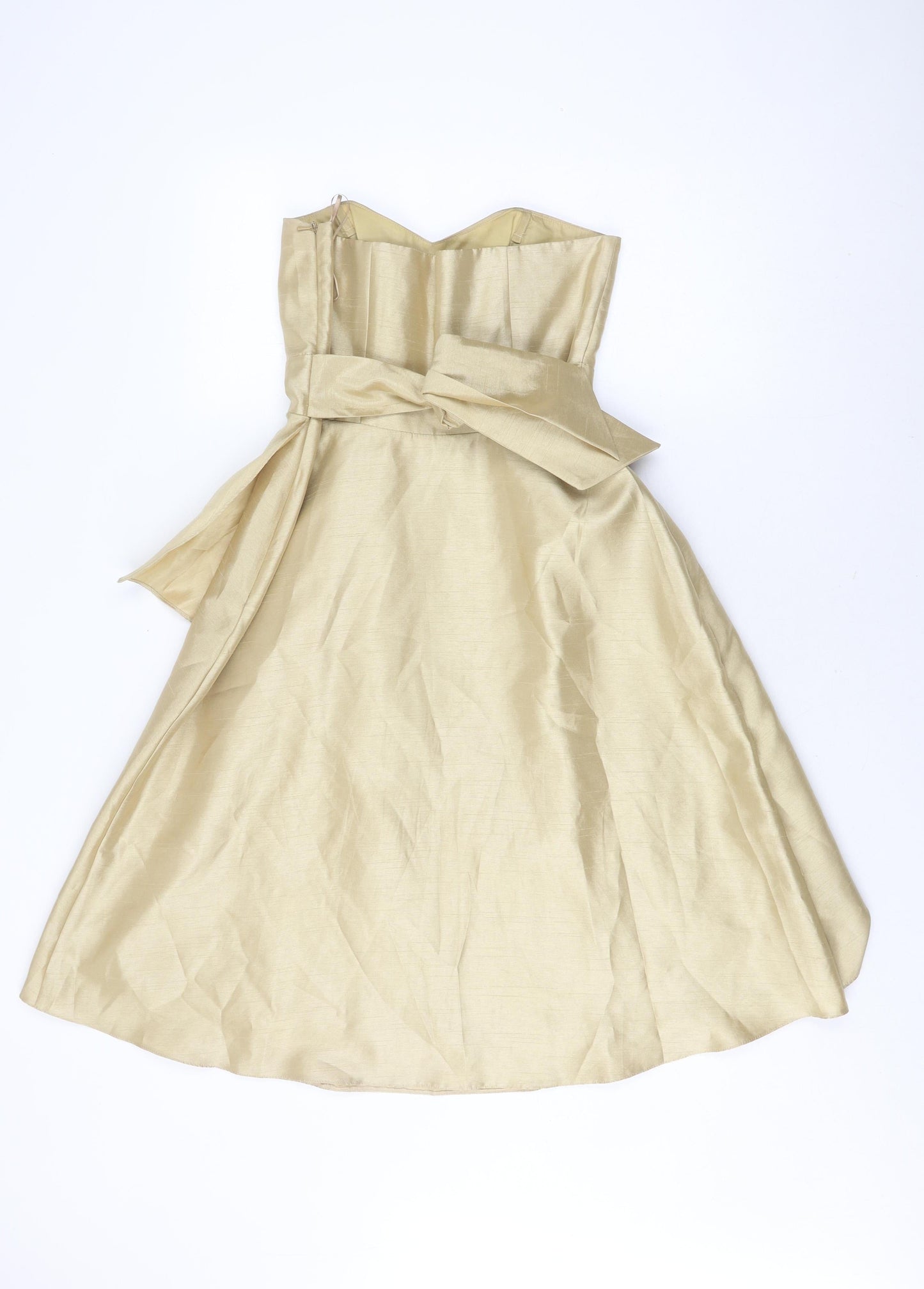 Marks and Spencer Gold Strapless Midi Dress