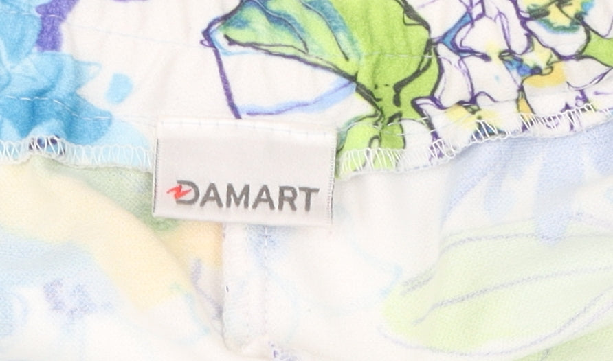 Damart Women's Multicoloured A-Line Floral Skirt Size 10
