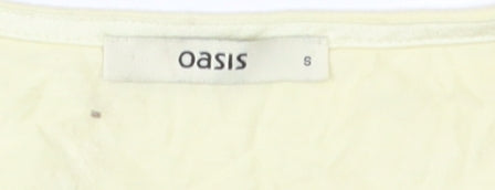 Oasis Women's Yellow Beaded Tank Top Size 8