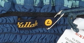 Killah Women's Blue Geometric Short Flare Skirt - Size L