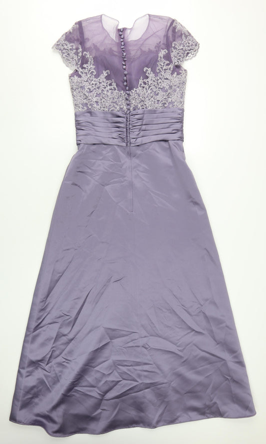 Mark Lesley Women's Purple Midi Dress Size 10