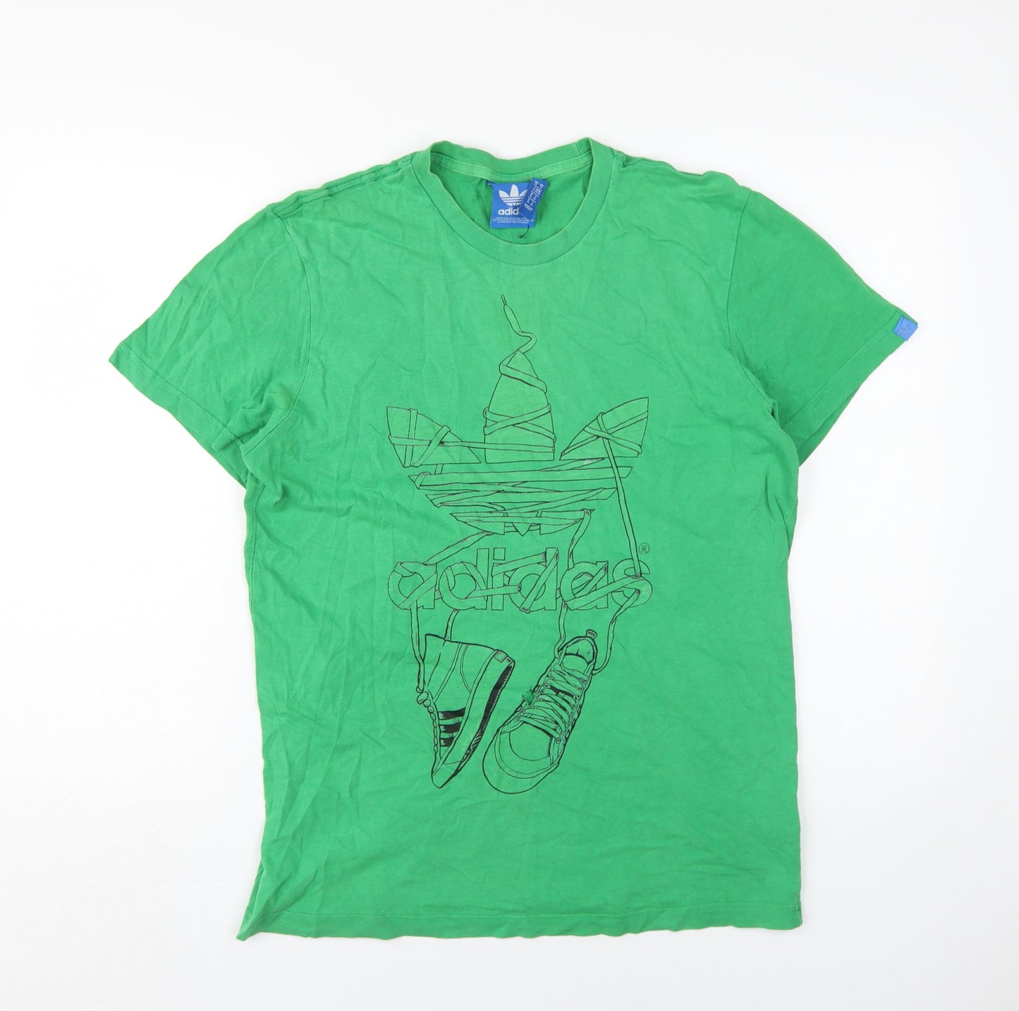 Adidas Men's Green Graphic Short Sleeve T-Shirt M