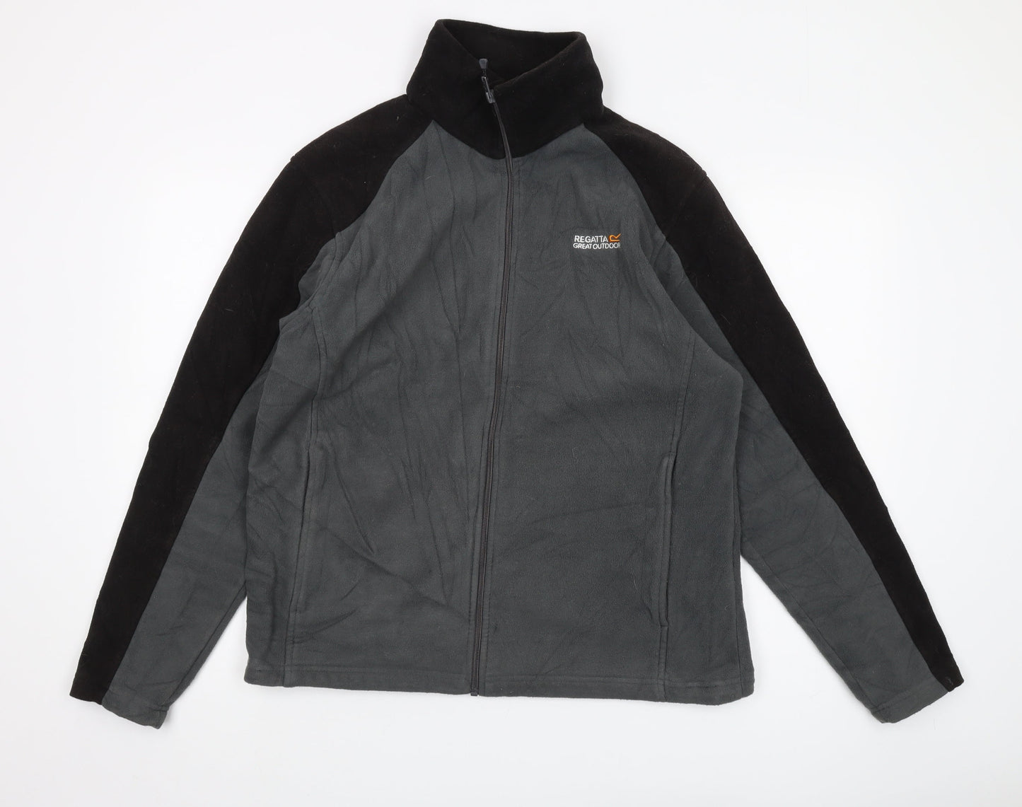 Regatta Men's Grey/Black Fleece Jacket Size M Casual