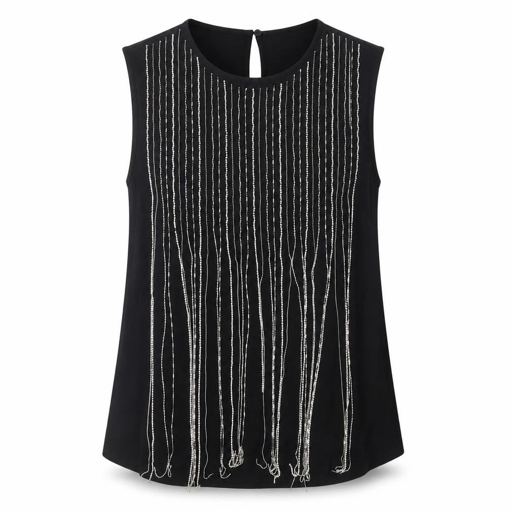 Marks and Spencer Women's Black Beaded Blouse Size 12