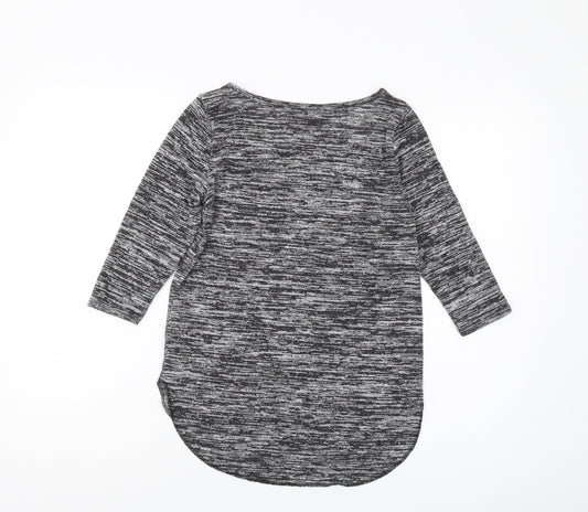 Hollister Women's Grey Knit T-Shirt Size S, Casual Top