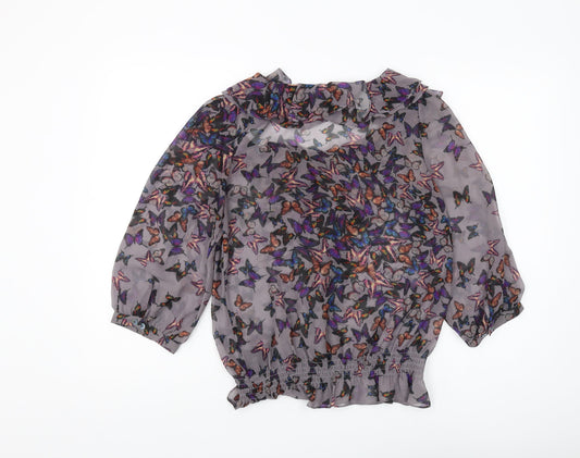 Ted Baker Women's Multicoloured Butterfly Blouse Size 6