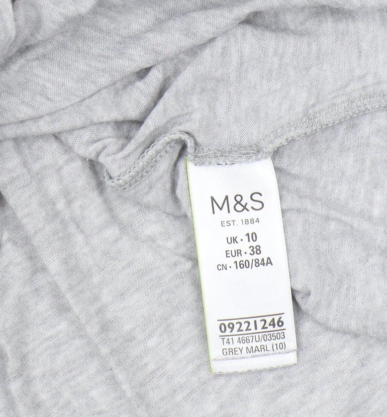 Marks and Spencer Grey Women's T-Shirt Size 10