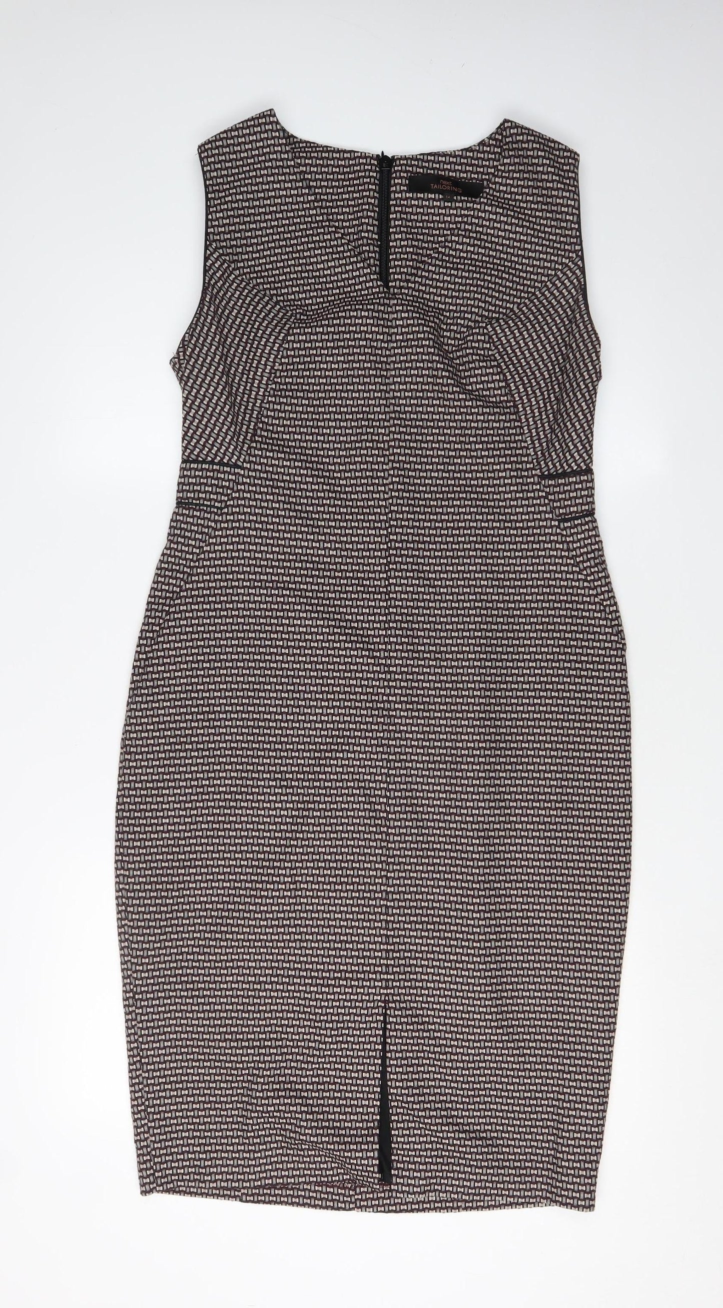 Next Women's Multicoloured Sheath Dress Size 14