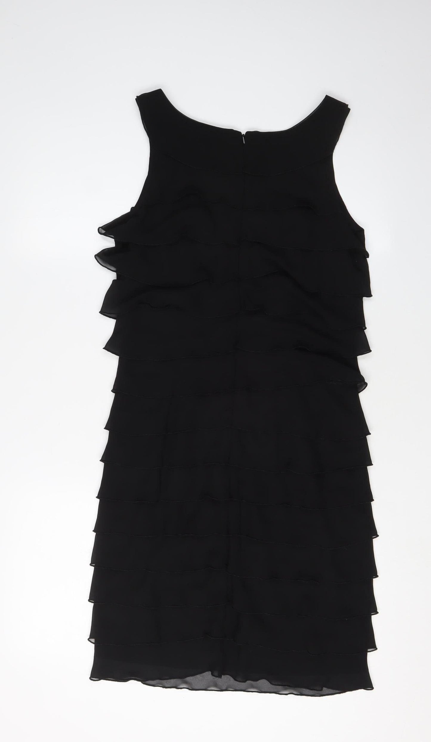 Roman Women's Black Beaded Sheath Dress Size 10
