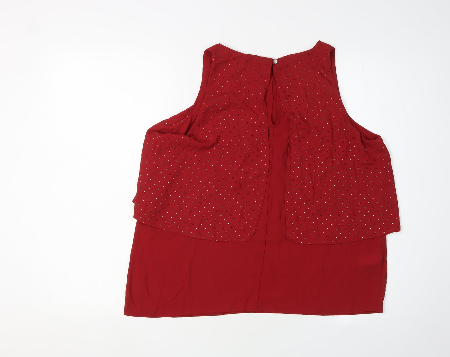 Next Women's Red Sleeveless Tank Top Size 14