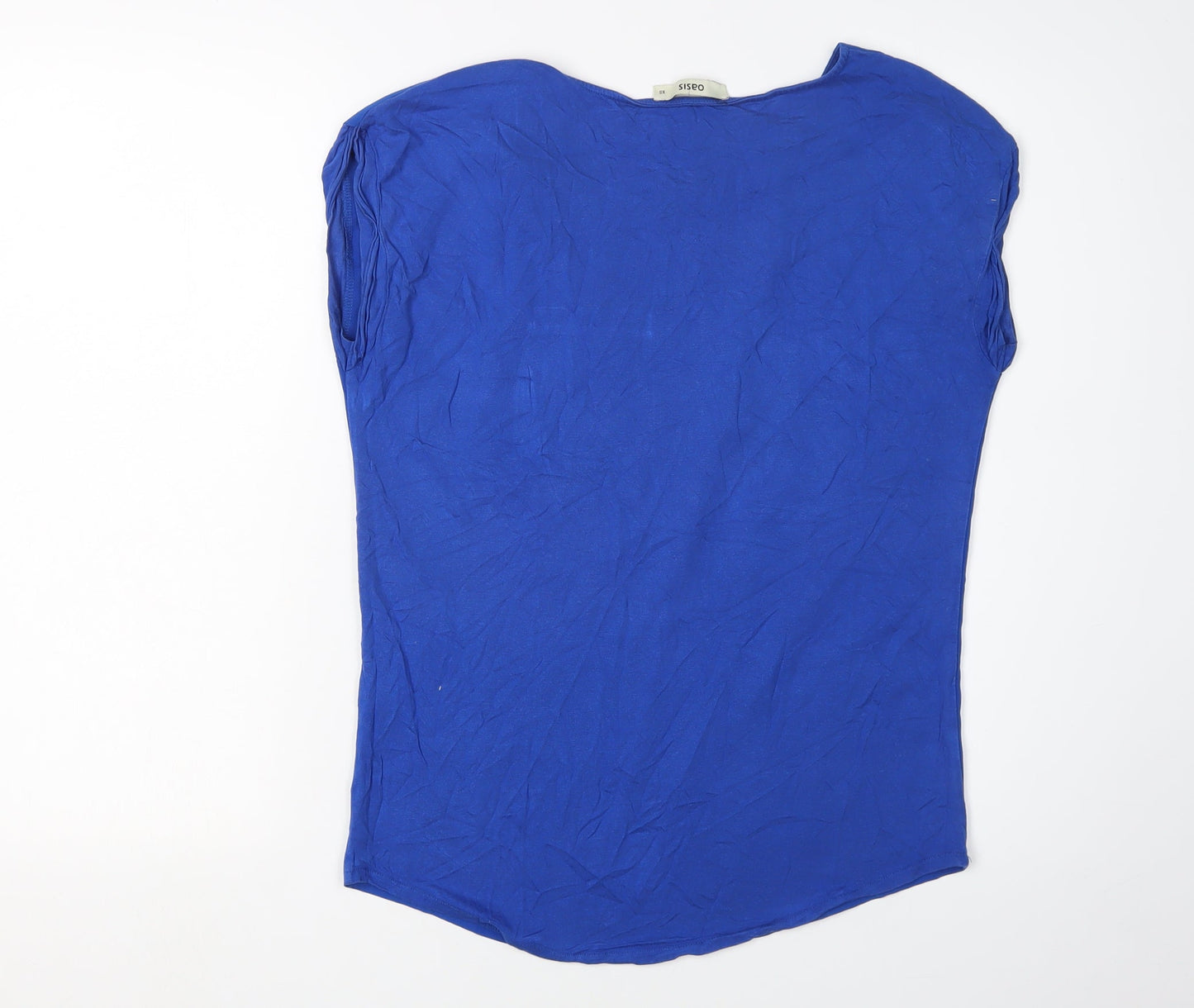 Oasis Womens Blue Sleeveless Lightweight Blouse - S