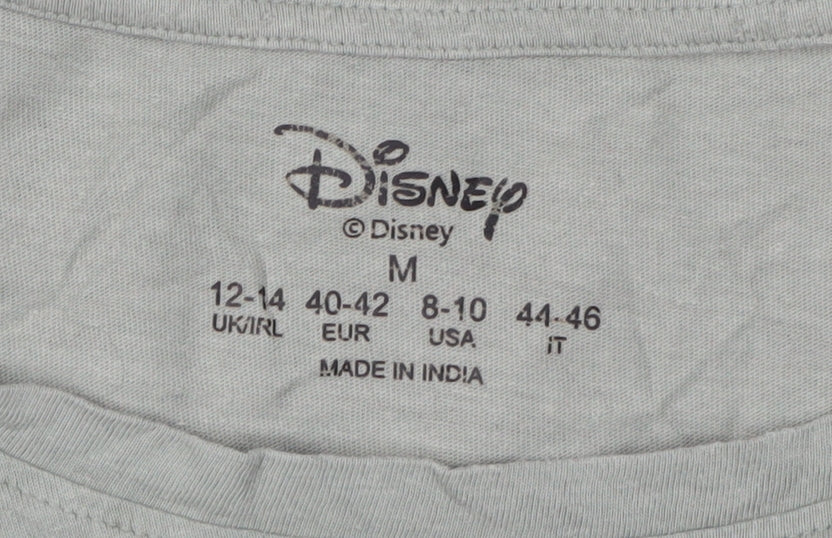 Disney Unisex Green Mickey & Minnie T-Shirt, M, Crew Neck