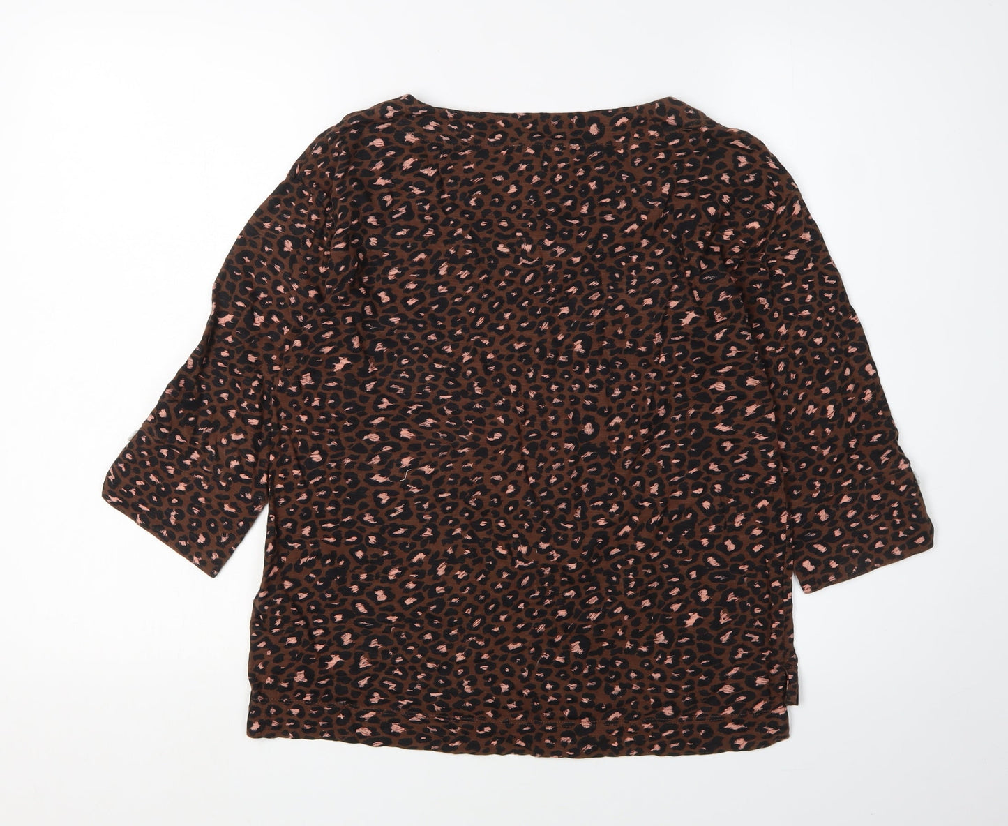 Monsoon Women's Brown Animal Print Blouse, Size S