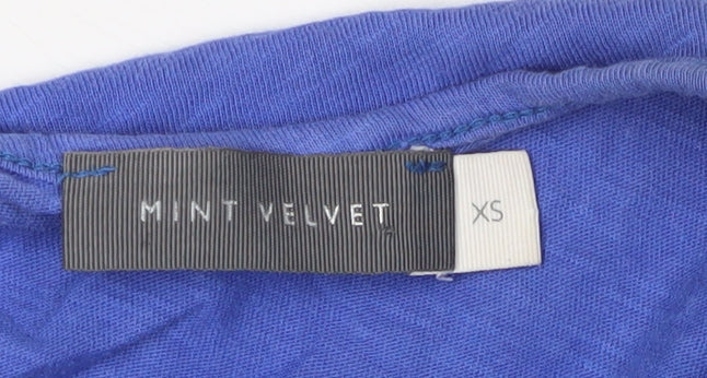 Mint Velvet Women's Blue XS Basic Tank with Bow Accent