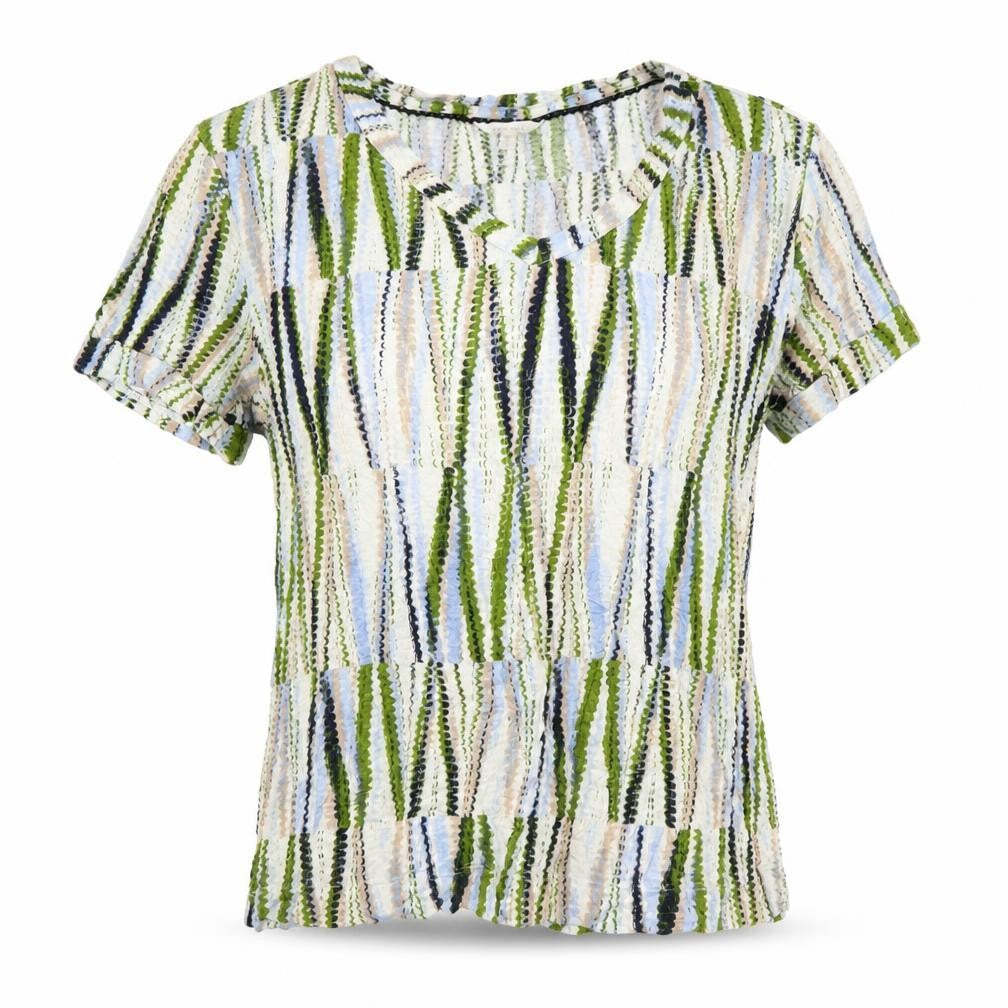 Marks and Spencer Women's Multicoloured V-Neck T-Shirt