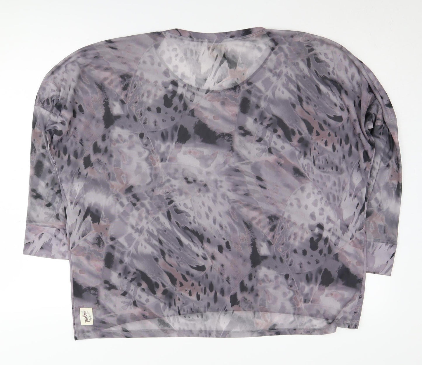 A Postcard From Brighton Grey Animal Print Blouse