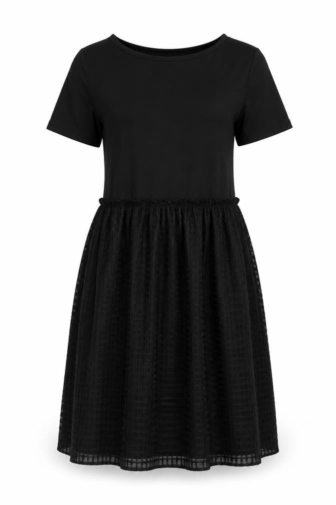 Zara Women's Black A-Line Knee-Length Dress