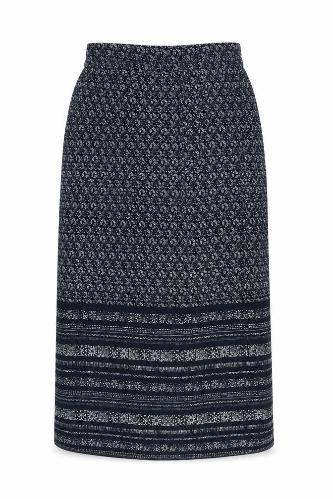Marks and Spencer Women's Black Geometric Midi Skirt