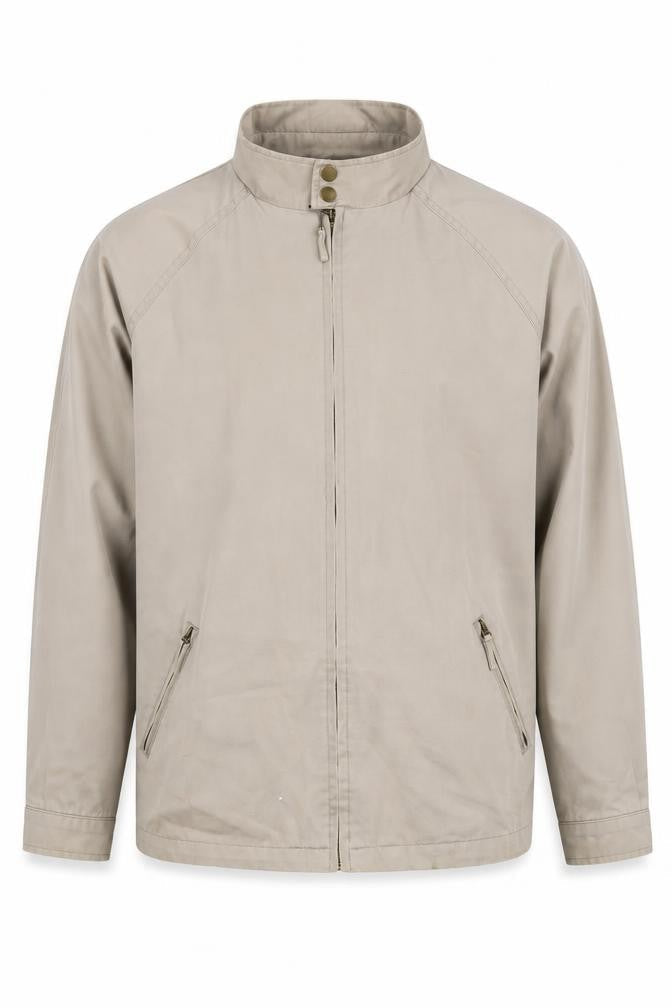 NATURAL CLASSICS Men's Beige Cotton Windbreaker L