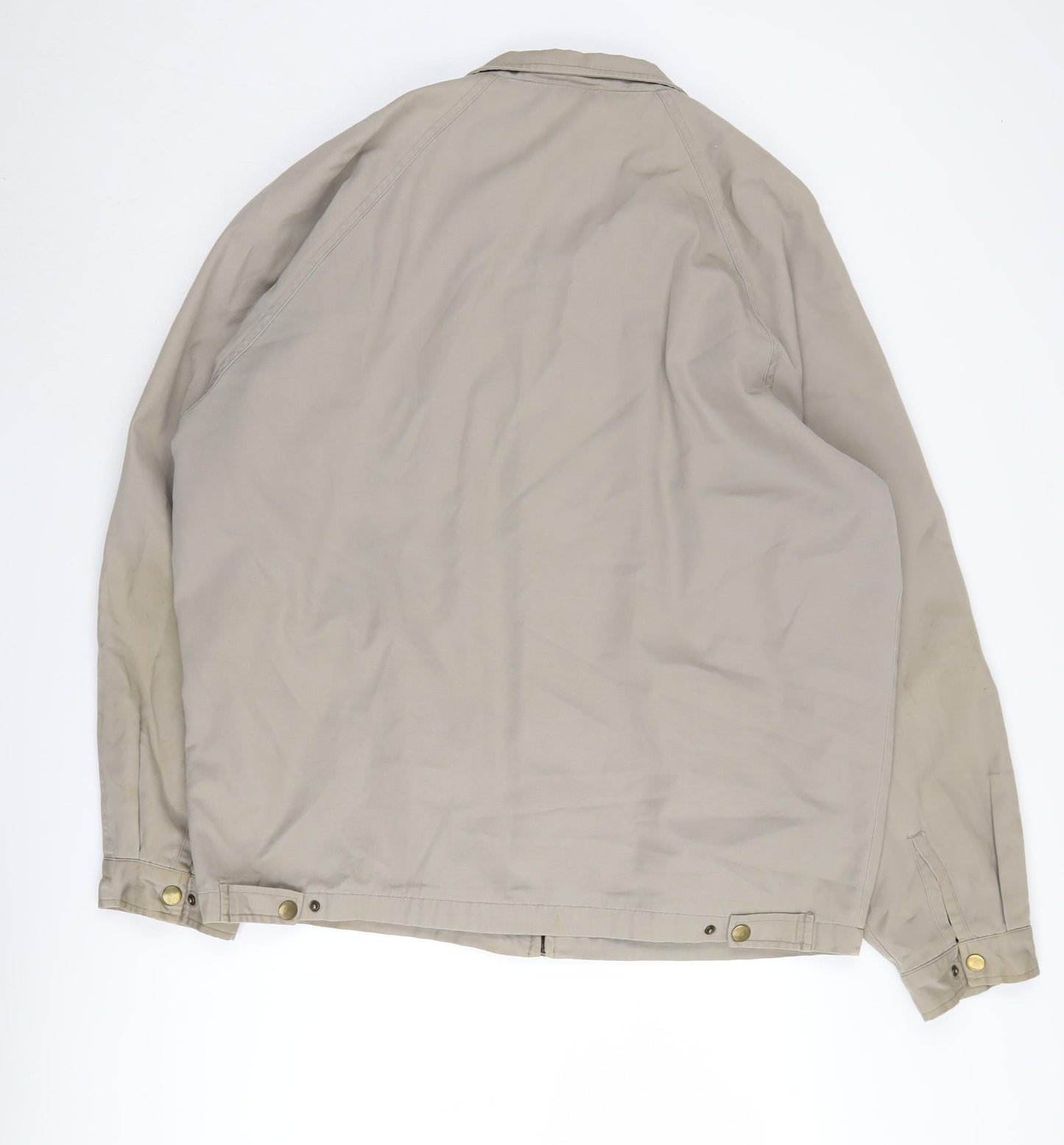 NATURAL CLASSICS Men's Beige Cotton Windbreaker L