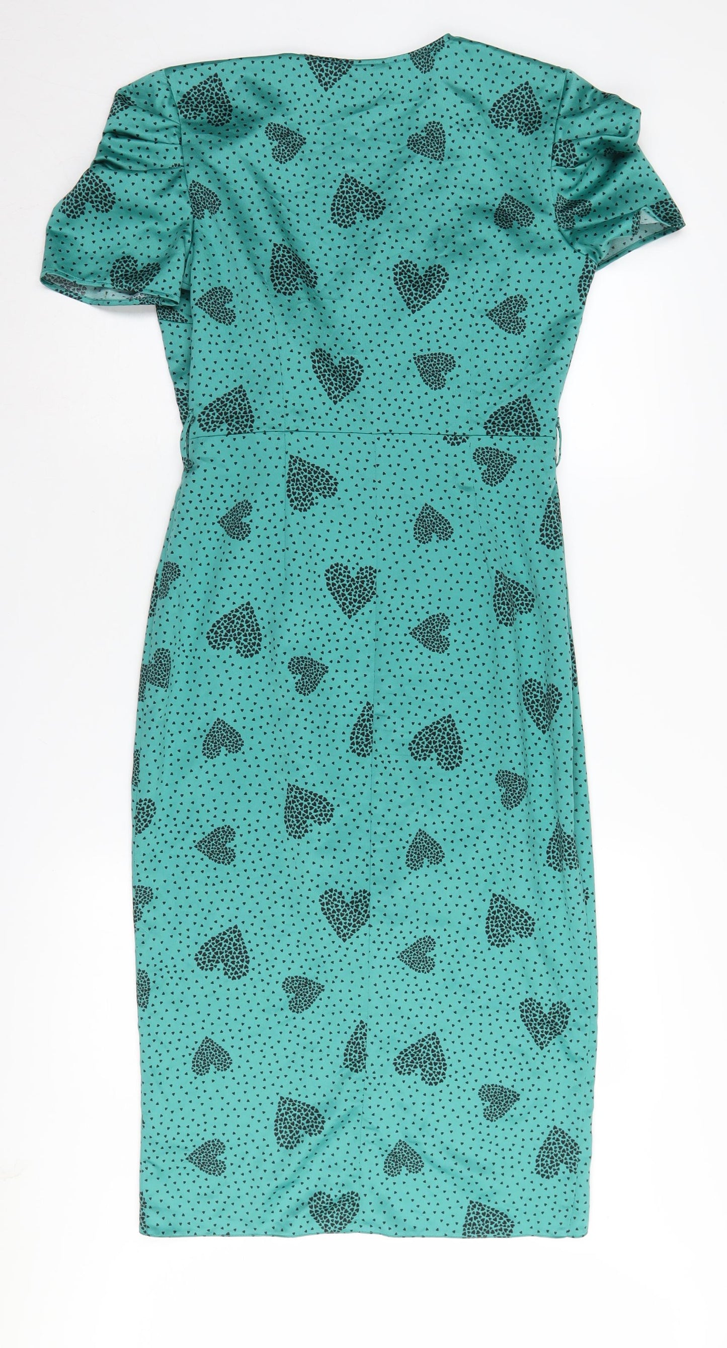 River Island Women's Green Midi Wrap Dress Size 8