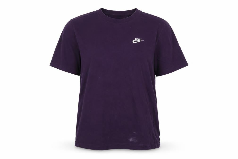 Unisex Adultss UK Size M Nike Purple Cotton T-Shirt