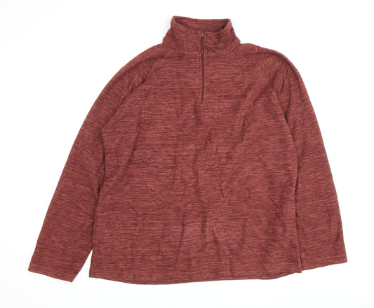 Mountain Warehouse Men's Red 1/2 Zip Fleece Sweatshirt M