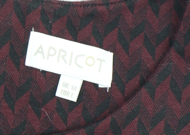 Apricot Women's Chevron Short Shift Dress 14