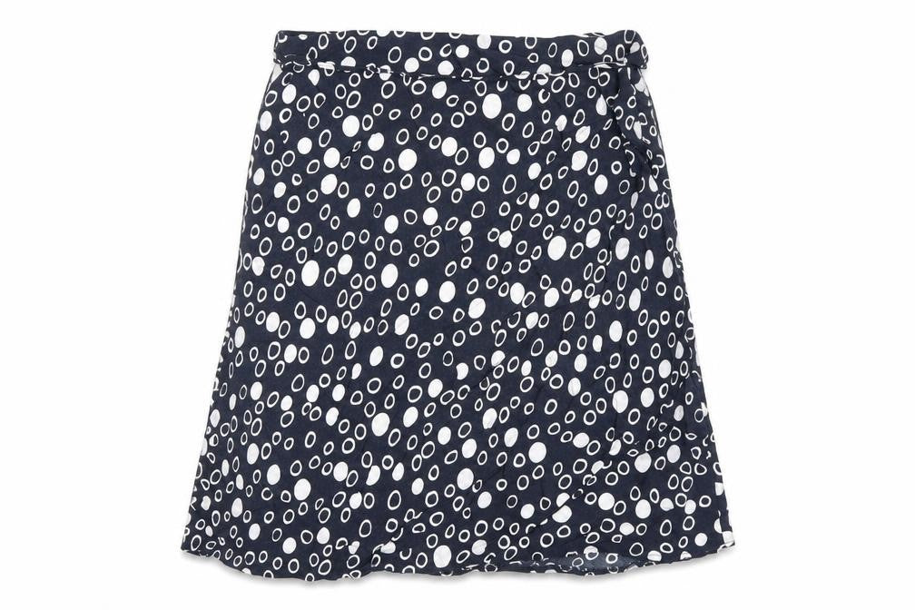 Marks and Spencer Women's Blue Polka Dot A-Line Skirt Set