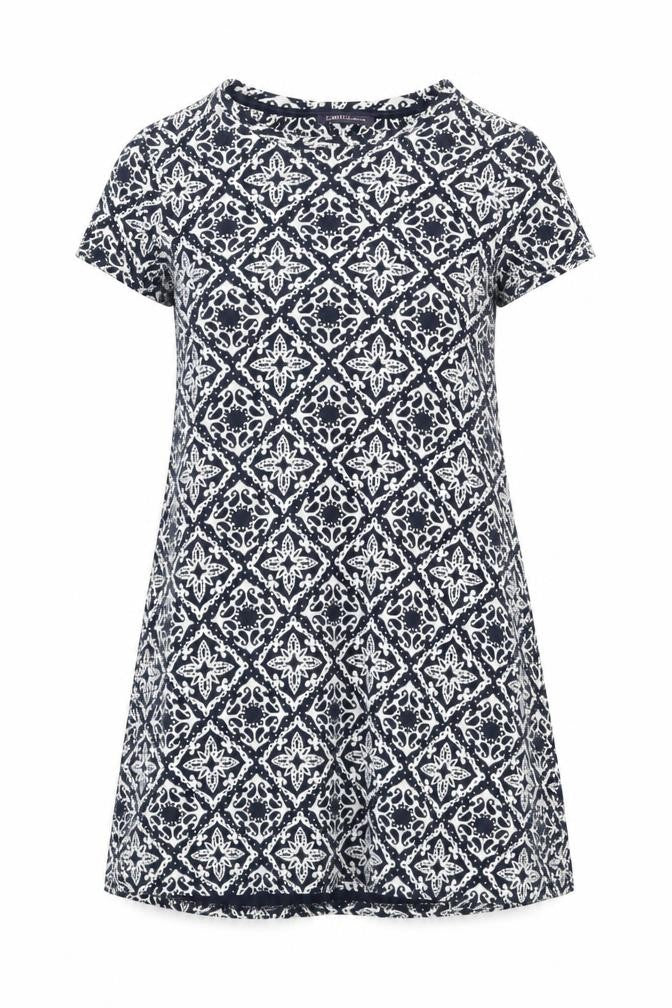 Marks and Spencer Women's Blue Shift Dress, Size 8