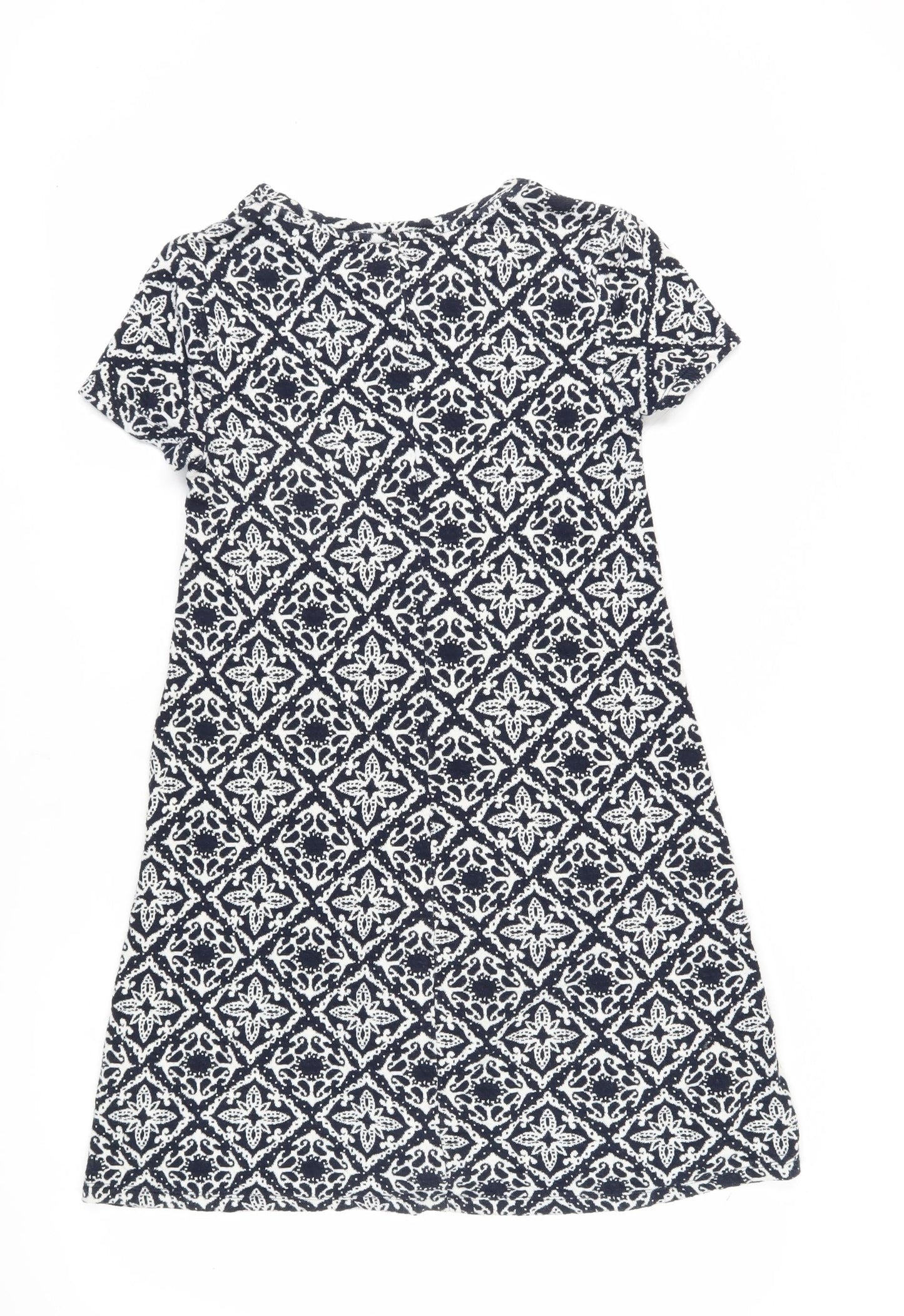 Marks and Spencer Women's Blue Shift Dress, Size 8