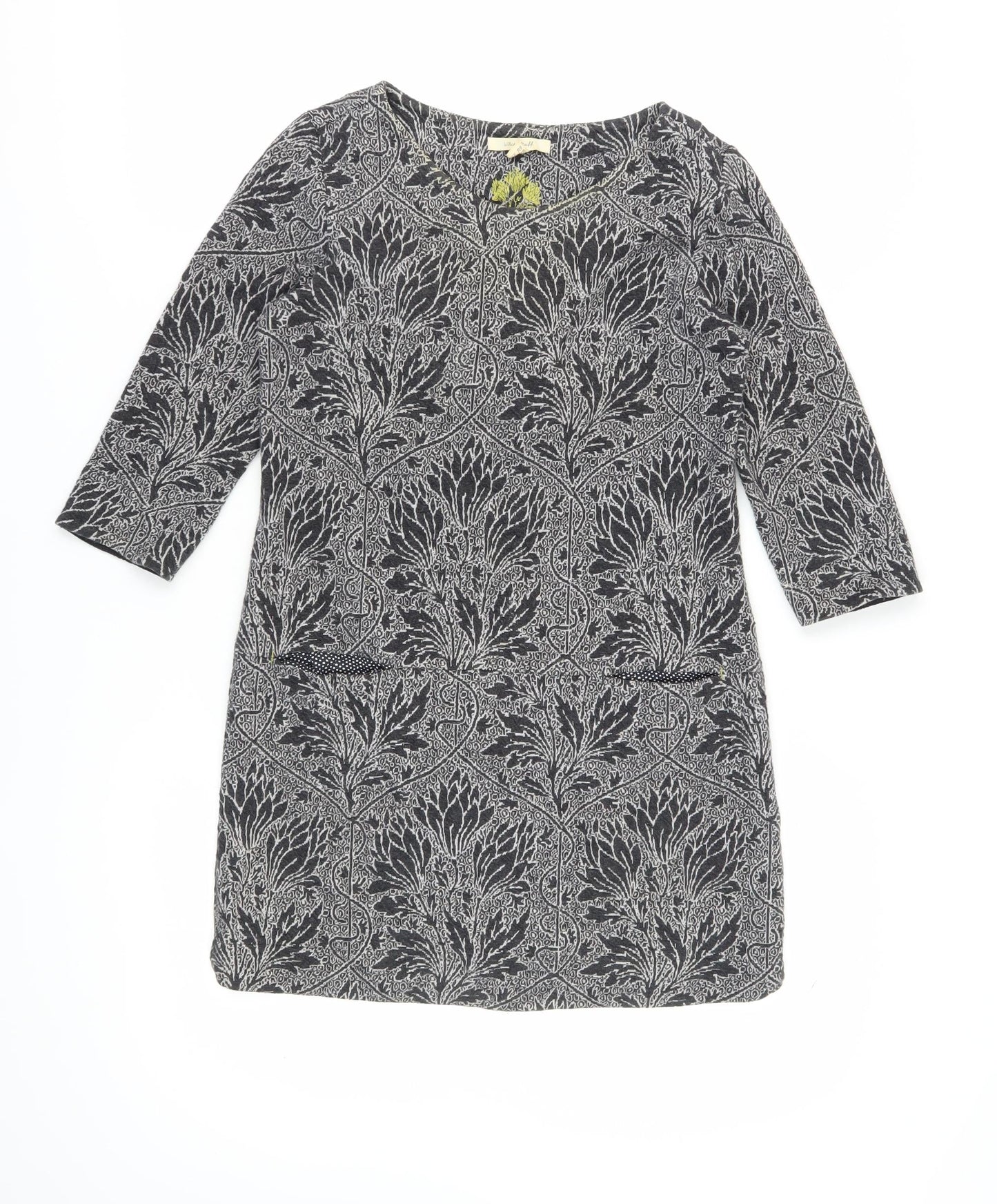 White Stuff Women’s Black Geometric Shift Dress Size 8