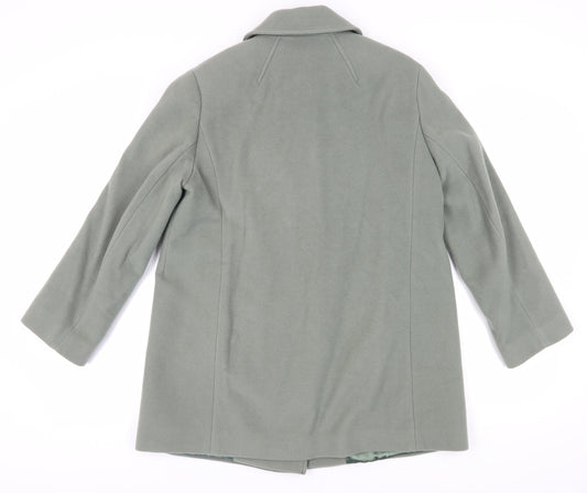 Eastex Women's Green Wool Cashmere Pea Coat Size 14