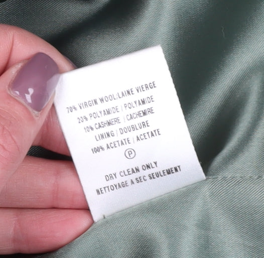 Eastex Women's Green Wool Cashmere Pea Coat Size 14