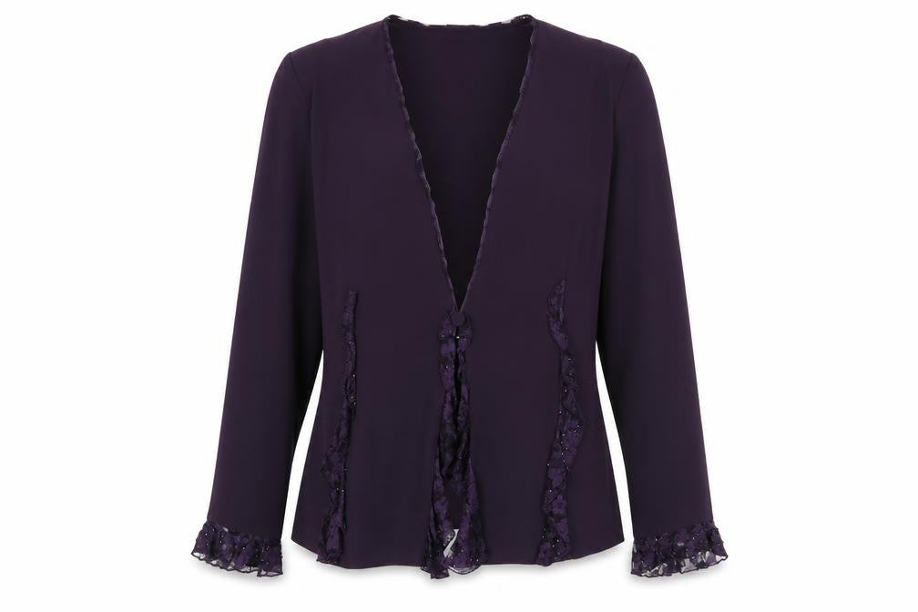 Womens UK Size 14 Jacques Vert Purple Polyester Blouse