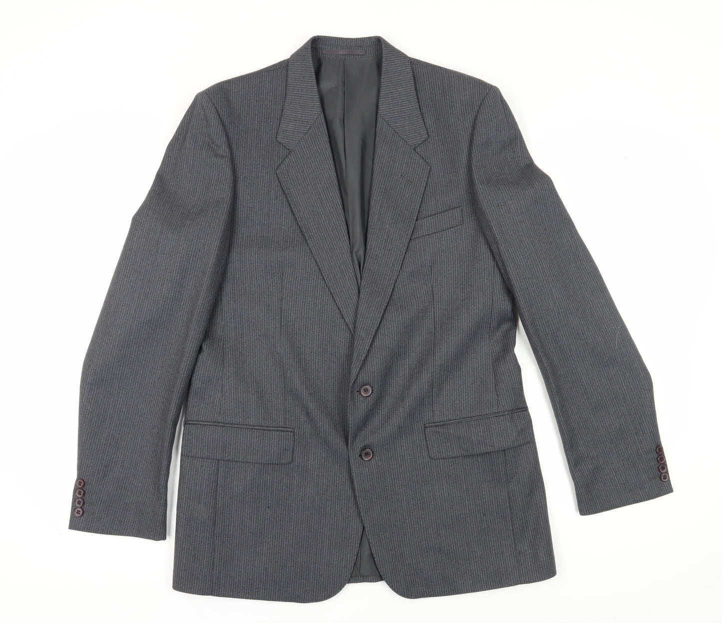 Centaur Men's Grey Wool Long Blazer, Size 40L