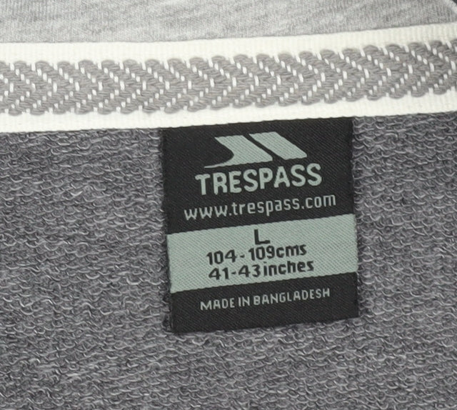 Trespass Men's Grey 1/4 Zip Sweatshirt Size L