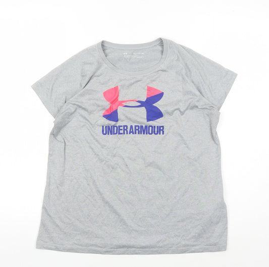 Under Armour Grey Sports T-Shirt XL Unisex Lightweight