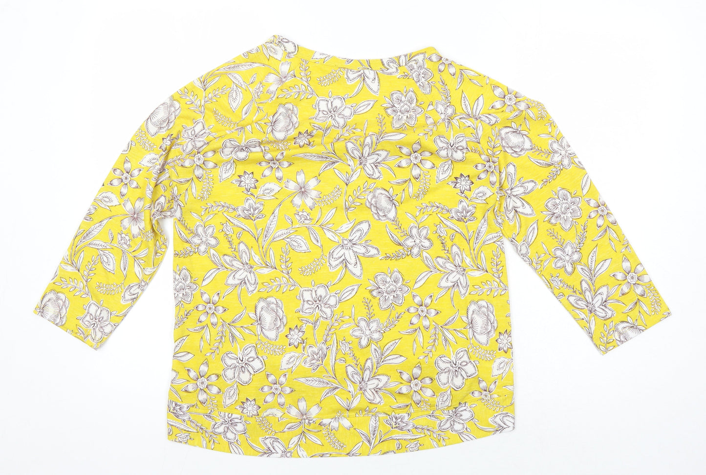 Marks and Spencer Women's Yellow Floral Tunic Size 12