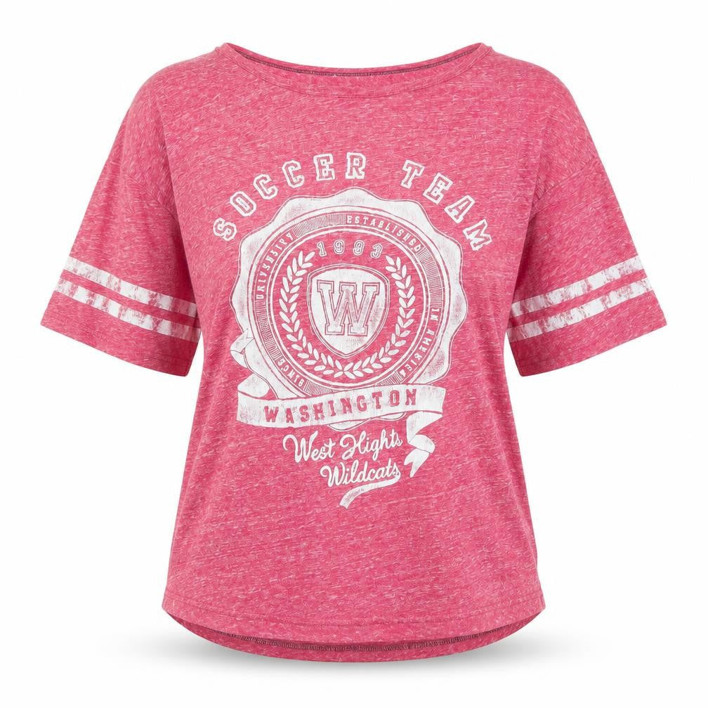 L.O.G.G. Womens Pink Crew Neck T-Shirt M Casual Sports