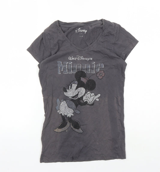 Disney Women's Black Minnie Mouse T-Shirt, Size S