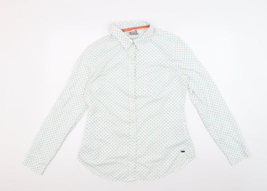 Trespass Women's White Geometric Button-Up Shirt S