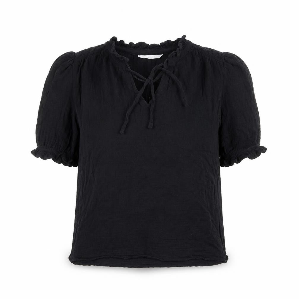 Marks and Spencer Black Cotton Top, Size 10